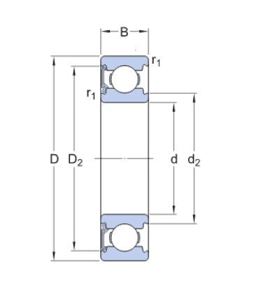 SKF 6004-RSH Kugellager