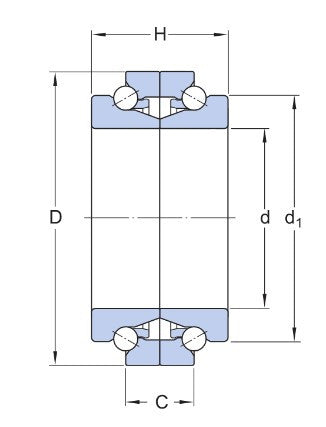 SKF BTW 100 CTN9/SP Kugellager mit schrägem Kontakt