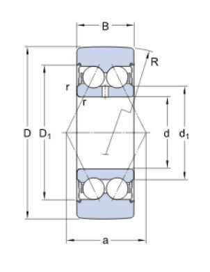 SKF 305802 C-2Z Lagerrolle