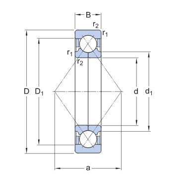 SKF QJ 312 PHAS Vierpunktlager