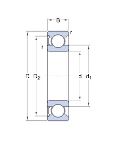 SKF 6203-ZTN9/C3LHT23 Kugellager
