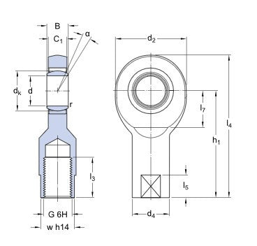 SKF SI 12 E Gelenkkopf