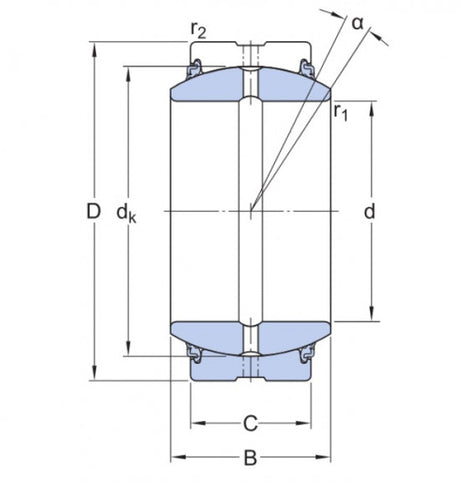SKF GE 120 TXG3A-2LS Gelenklager