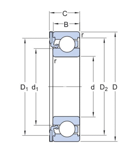 SKF ICOS-D1B06 TN9 Kugellager