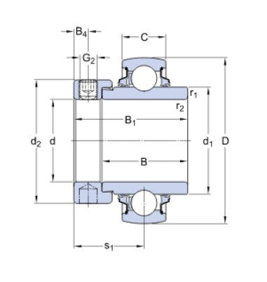 SKF YEL 207-2DW/AG (YELAG 207) Klemmlager