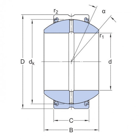 SKF GEH 20 ESX-2LS Gelenklager Stahl/Stahl