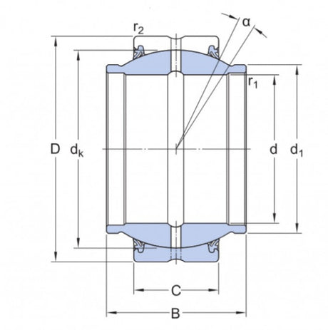 SKF BLRB 365217 A-2RS Gelenklager Stahl/Stahl