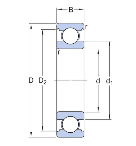SKF W 6201 Edelstahl-Kugellager