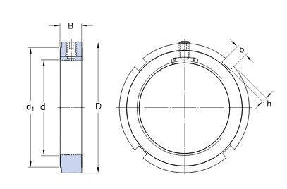 KMK 15 SKF Sicherungsmutter mit Druckplatte