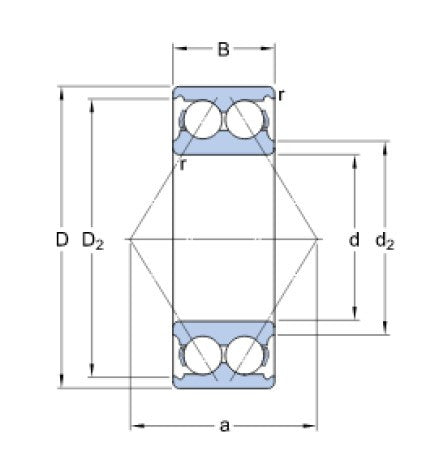 SKF 3211 A Kugellager mit schrägem Kontakt