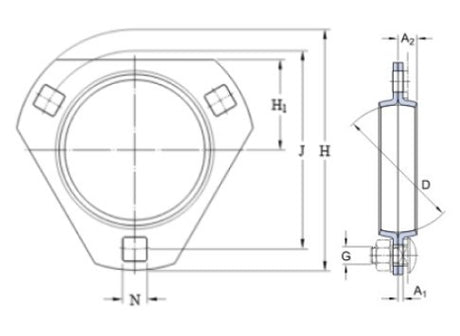 SKF PFD 52 dreieckiges Blechlagergehäuse