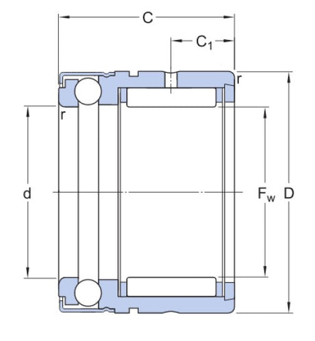 SKF NX 7 ZTN Nadellager kombiniert