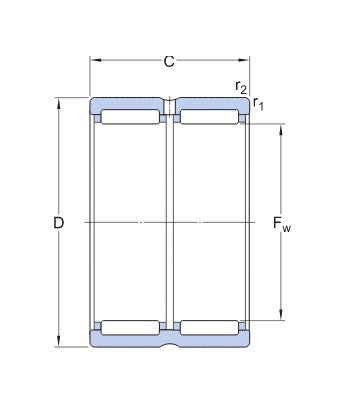 SKF RNA 6919 Nadellager ohne Innenring