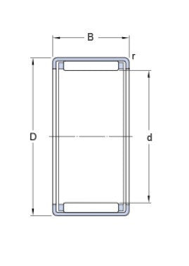 SKF HK 0306 TN Nadellager mit gepresstem Gehäuse