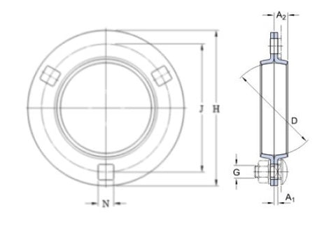 SKF PF 40 rundes Blechlagergehäuse