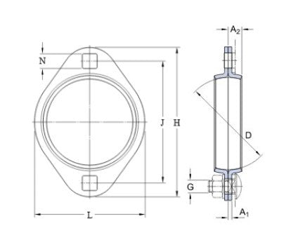 SKF PFT 62 ovales Blechlagergehäuse