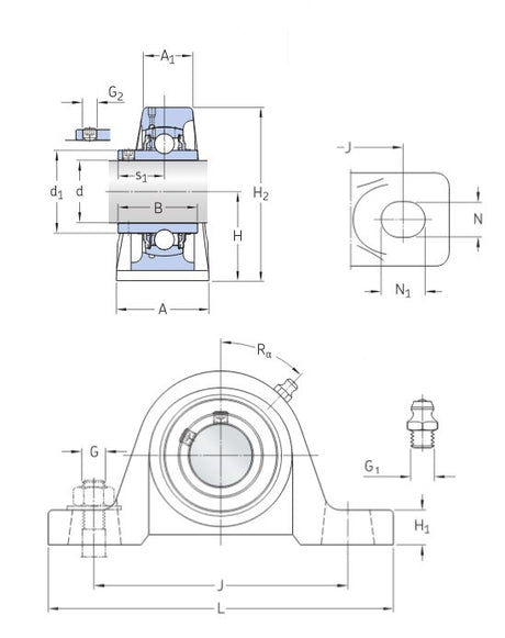 SKF UCPX08 Lagereinheit