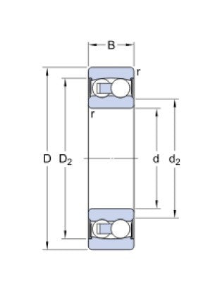 SKF 2307 E-2RS1TN9 Pendelkugellager