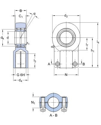 SKF SIQG 32 ES Gelenkkopf