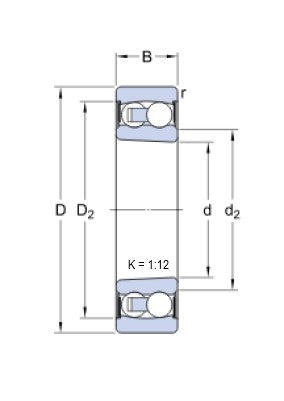 SKF 2209 E-2RS1KTN9 Kippkugellager