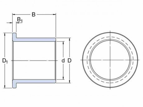 SKF PPMF 121412 Flansch Polyamid Gleitlager PTFE