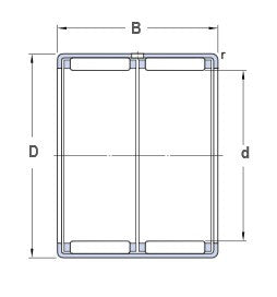SKF HK 3038 Nadellager mit gepresstem Gehäuse