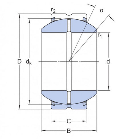 SKF GEH 20 ES-2RS Gelenklager Stahl/Stahl